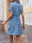 Short Sleeve Denim Dress