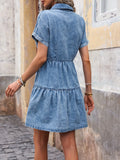 Short Sleeve Denim Dress