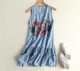 Sleeveless Denim Dress