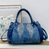 Crystal Denim Handbag