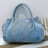 Crystal Denim Handbag