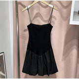 Fashion Slip Mini Tutu Dress Women Chic Patchwork Backless Ball Gown Short Dresses Female Summer Bodycon Evening Party Vestidos