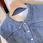 Two Colors Denim Top