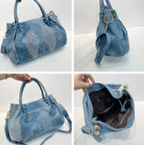 Crystal Denim Handbag