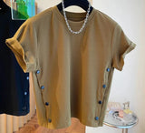 Button Loose Top