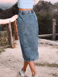 High Waist Denim Skirt