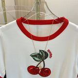 Cherry Knitted T-Shirt