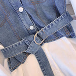 Two Colors Denim Top