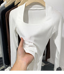 Solid Long Sleeve Blouse