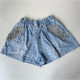 Diamonds High Waist Denim Shorts