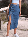 High Waist Denim Skirt