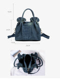 Ruched Denim Handbag