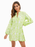 Mini Dress Women 2023 New Clothing Personality Embroidery Full Sleeve Above Knee Vestidos