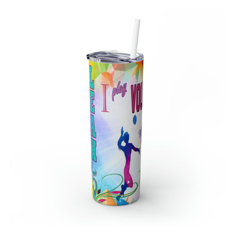 Blue Glitter Volleyball 20 oz Tumbler – Simply Sage Creations