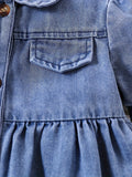 Puff Sleeve Denim Dress