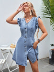 Sleeveless Denim Dress