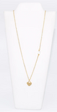 Golden Heart Necklace and Earrings Set -Girls