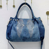 Crystal Denim Handbag