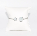 Gold / Silver Round MOP Necklace and Earrings Set