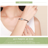 Sterling Silver Leather Bracelet