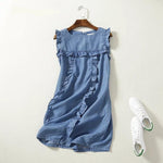 Sleeveless Mini Soft Jeans Dress Women