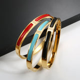 Enamel Color Bangle Women