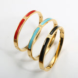 Enamel Color Bangle Women