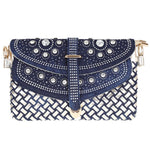 Diamond Denim Shoulder Bag