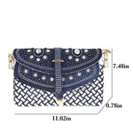 Diamond Denim Shoulder Bag