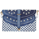 Diamond Denim Shoulder Bag